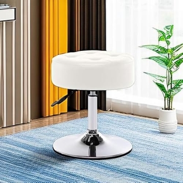 DUHOME Height Adjustable PU Leather Vanity Stool for All Rooms