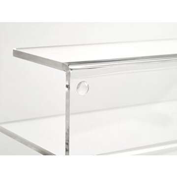 Unum Crystal Clear Acrylic Desktop File Sorter Holder - Lucite Mail, Paper, Folder, Letter Organizer – Makeup Palette Organizer - Thick Cast Acrylic 9" x 6.75" x 6.5"