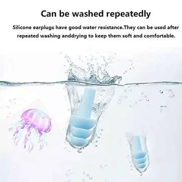 Earplugs for Sleeping Noise Cancelling, Reusable Ear Plugs– Super Soft, Silicone Ear Plug, for Sleeping 8 Pairs, Swimming, Snoring, Concerts, Work, Noisy Places (8 Colors)