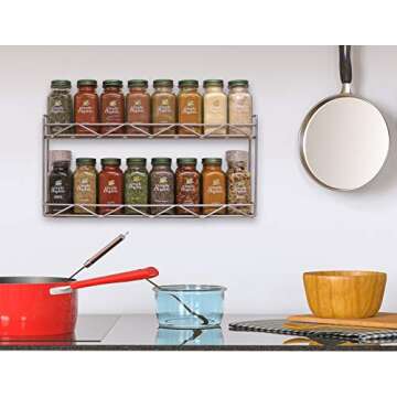Simply Organic Filled Spice Rack, 10.63 Pound, Wall Mounted Only