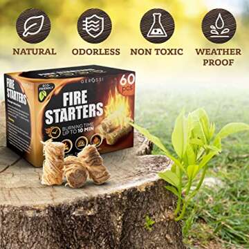 Fire Starters for Grill, Campfire, and Outdoor Cooking