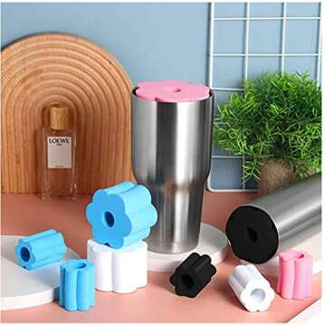 Saintrygo 12 Pieces Cup Turner Foam Set Tumbler Tuner Foam 4 Colors Cup Turner Inserts Accessories Cup Spinner Sponge for DIY Cups Water Bottles, 1.57/ 2.83/ 3.74 Inch in Diameter