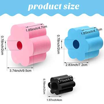 Saintrygo 12 Pieces Cup Turner Foam Set Tumbler Tuner Foam 4 Colors Cup Turner Inserts Accessories Cup Spinner Sponge for DIY Cups Water Bottles, 1.57/ 2.83/ 3.74 Inch in Diameter