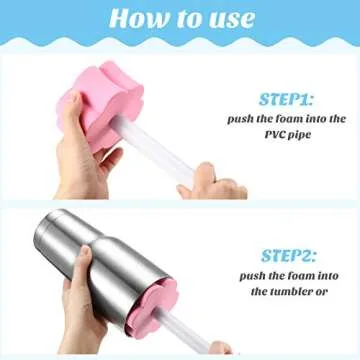 Saintrygo 12 Pieces Cup Turner Foam Set Tumbler Tuner Foam 4 Colors Cup Turner Inserts Accessories Cup Spinner Sponge for DIY Cups Water Bottles, 1.57/ 2.83/ 3.74 Inch in Diameter