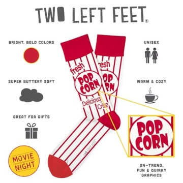 Two Left Feet Movie Night Casual Socks for All Ages