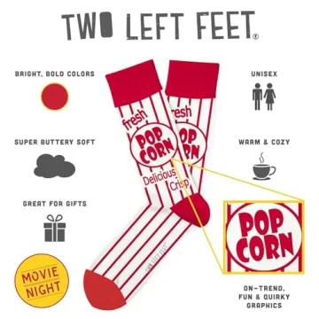 Two Left Feet Movie Night Casual Socks for All Ages
