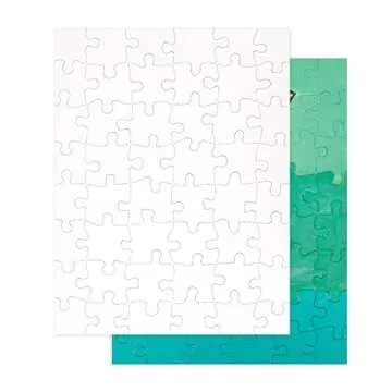 Juvale 36 Pack Blank Puzzles to Draw On, 8.5x11 Make Your Own Jigsaw Puzzle for Kids DIY, Arts and Crafts Projects (48 Pieces Each)