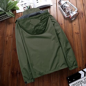 Men's Waterproof Lightweight Rain Jacket for Hiking & Travel