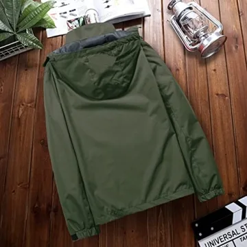 Men's Waterproof Lightweight Rain Jacket for Hiking & Travel