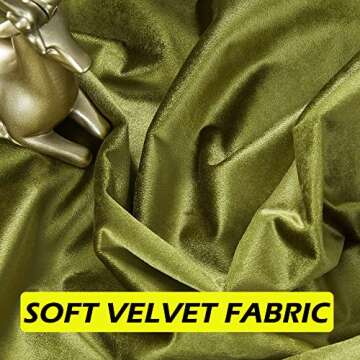 Luxury Insulated Velvet Curtains - Timeper Olive Green