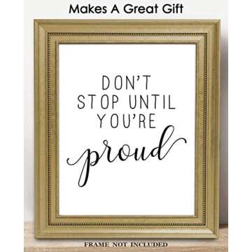 Inspirational Wall Art Poster for Home & Office Decor
