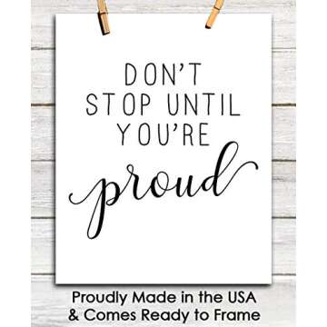Inspirational Wall Art Poster for Home & Office Decor