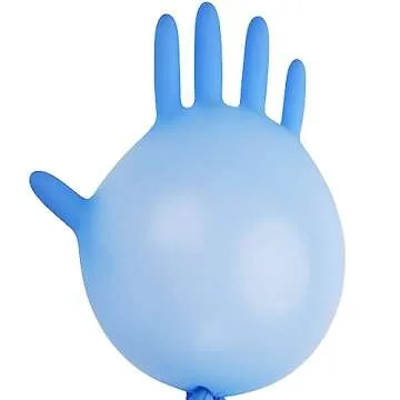 TitanFlex Nitrile Exam Gloves, Blue, 6-mil, Large, Box of 100, Heavy Duty Nitrile Gloves Disposable Latex Free, Powder Free, Medical Gloves, Cooking Gloves, Mechanic Gloves, Cleaning Gloves