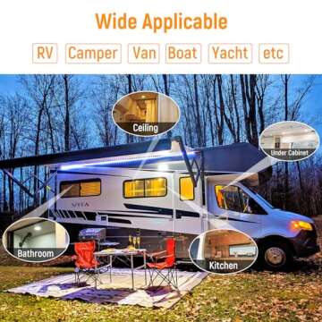 Obeaming 8 Pack 12 Volt LED Puck Light RV Recessed Mount Ceiling Light 2.75” 12V Down Light for Camper Van Truck Boat Interior Ceiling Kitchen Cabinet Lighting CRI 93 (Black/Warm White)