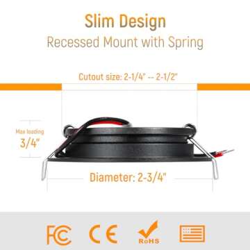 Obeaming 8 Pack 12 Volt LED Puck Light RV Recessed Mount Ceiling Light 2.75” 12V Down Light for Camper Van Truck Boat Interior Ceiling Kitchen Cabinet Lighting CRI 93 (Black/Warm White)