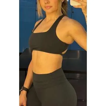 Aoxjox Women's Cross Back Workout Bra for Ultimate Comfort