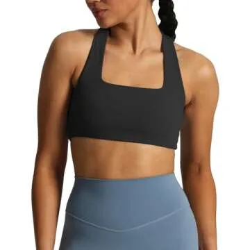 Aoxjox Women's Cross Back Workout Bra for Ultimate Comfort