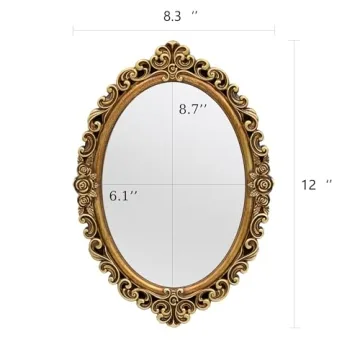 Elegant OIGUMR Vintage Oval Mirror for Home Decor