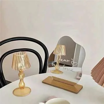 Room Decor Aesthetic Irregular Mirror, Aesthetic Room Decor Acrylic Vanity Mirror, Frameless Makeup Mirror Desk Mirror, Cloud-Shaped Table Mirror with Detachable Wooden Stand for Living Room Bedroom