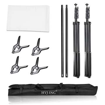 HYJ-INC Photo Background Support System Kit with Backdrop