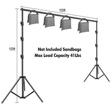 HYJ-INC Photo Background Support System Kit with Backdrop