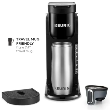 Keurig K-Express Single Serve K-Cup Pod Coffee Maker, 3 Brew Sizes, Strong Button Feature, 42oz Removable Reservoir, Black