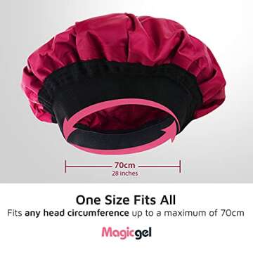 Magic Gel Premium Deep Conditioning Heat Cap. A Hot Head Cap to Hydrate, Moisturize and Condition. T...