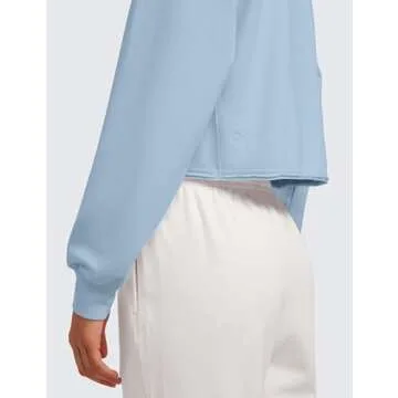 CRZ YOGA Women's Cozy Fleece Cropped Sweatshirt