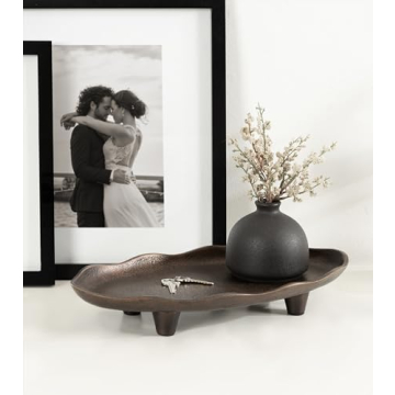 Kate and Laurel Alessia Decorative Metal Tray 14x8