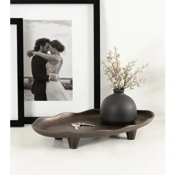 Kate and Laurel Alessia Decorative Metal Tray 14x8