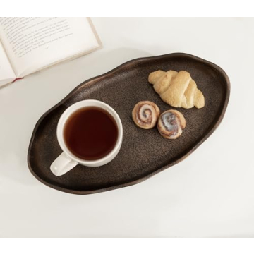 Kate and Laurel Alessia Decorative Metal Tray 14x8