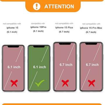 Bocasal Crossbody Wallet Case for iPhone 15 Pro, RFID Blocking PU Leather Zipper Handbag Purse Flip ...