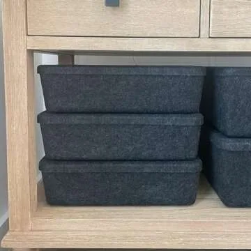 Stylish Felt Storage Bin Set for Organized Living