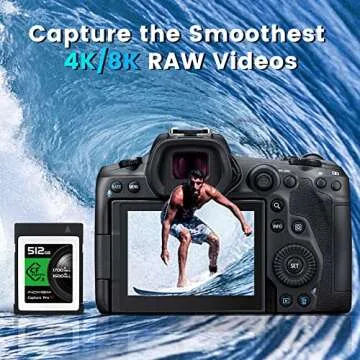 512GB CFexpress Type B Memory Card, Raw 8K Video Recording,up to 1700MB/s Read, 1600MB/s Write, Compatible with Nikon Z6/Z7/D6,Canon EOS-1DXMark III/EOS-R5,Panasonic S1/S1R,DJI Ronin 4D
