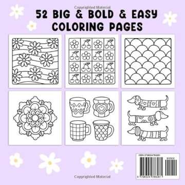 Comfy Patterns: Coloring Book for Adults and Kids, Bold and Easy, Simple and Big Designs for Relaxat...