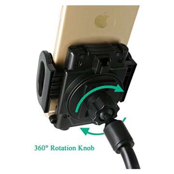 Windshield Phone Car Holder Universal Car Phone Holder Mount Strong Suction Cup Phone Holder for Car Windshield Car Phone Mount One Button Design Compatible with iPhone Samsung Smartphone Cell Phone