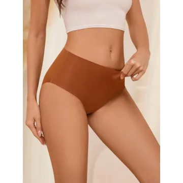 AIVEITE Womens Underwear Full Coverage No Show High Waisted Seamless Ladies Panty MultiPack