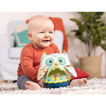 B. toys- B. baby- Owl Be Back- Baby Toy- Crawling- Tummy Time- Sensory & Musical Toy for Babies- Wob...