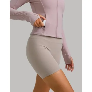 G Gradual Women's Cropped Workout Jacket Slim Fit Full Zip Athletic Running Gym Jackets for Women with Thumb Holes Pockets(Mauve Pink,XS)