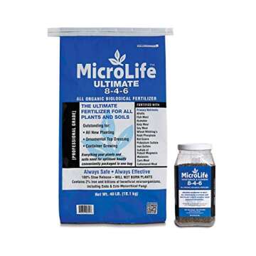 MicroLife Ultimate (8-4-6) Professional Grade Granular Organic Fertilizer for All Vegetables, Flowers Trees and Bushes, 7 LBS