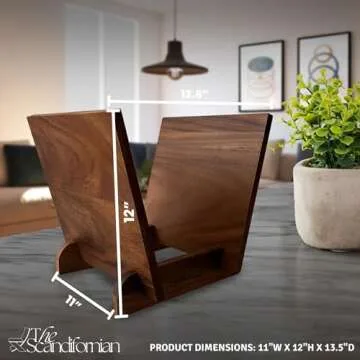 Elegant Walnut Vinyl Record Holder for 40 Albums