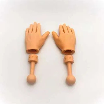 Daily Portable Tiny Finger Hands 2 Pack - Little Finger Puppets, Mini Rubber Flat Hand, Miniature Small Hand Puppet Prank from Tiktok - 1 Left and Right Finger Hands