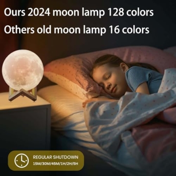 128 Color CPLA Moon Lamp for Birthday Gifts