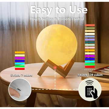 128 Color CPLA Moon Lamp for Birthday Gifts
