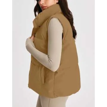 Stylish MIROL Women's Cropped Puffer Vest for Winter