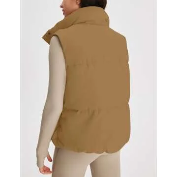 Stylish MIROL Women's Cropped Puffer Vest for Winter