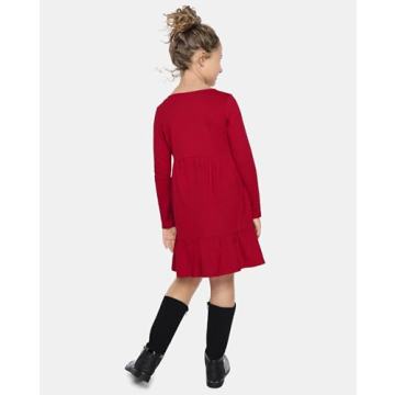 The Children's Place Red Long Sleeve Skater Dress for Girls