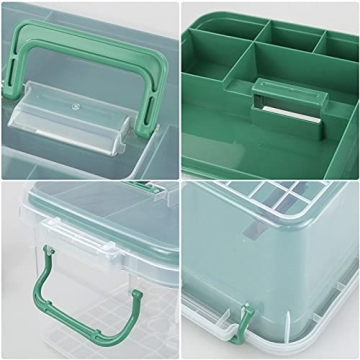 Qskely Clear Storage Box Container for First Aid & Crafts