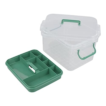Qskely Clear Storage Box Container for First Aid & Crafts