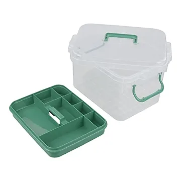 Qskely Clear Storage Box Container for First Aid & Crafts